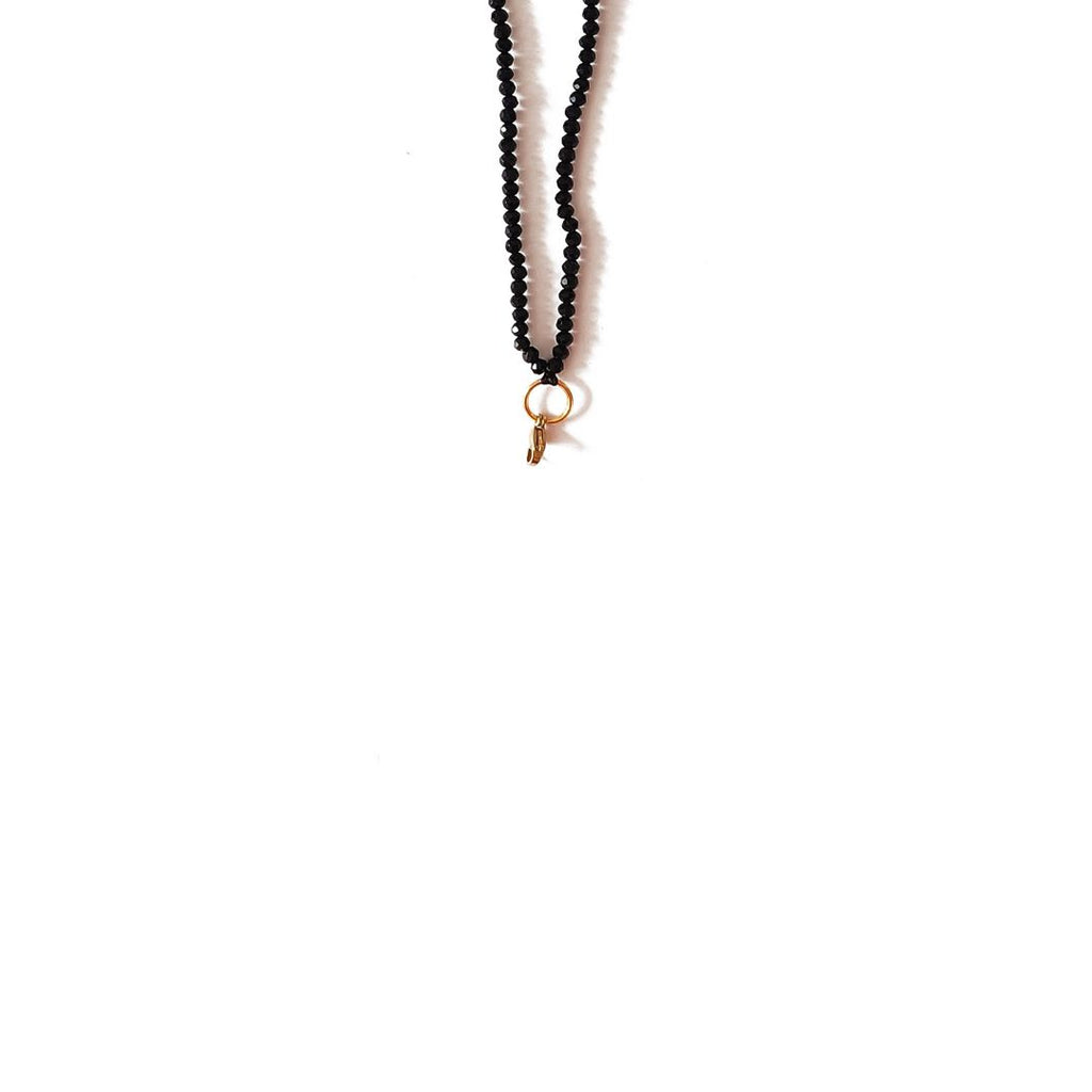 COLLAR NEGRO DORADO DE CRISTAL INTERCAMBIABLE
