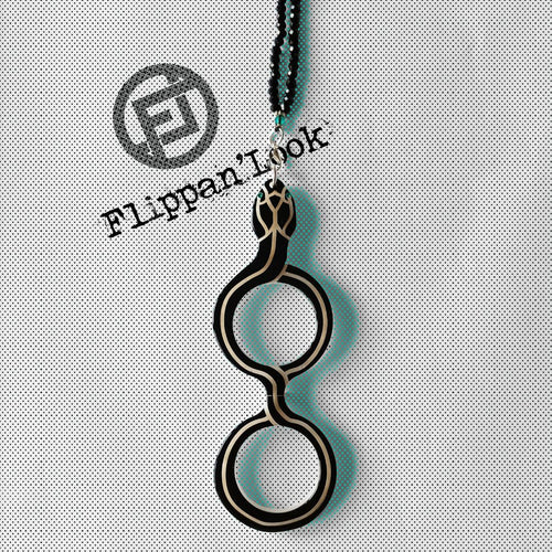 COLGANTE-GAFAS SERPIENTE ESMERALDA