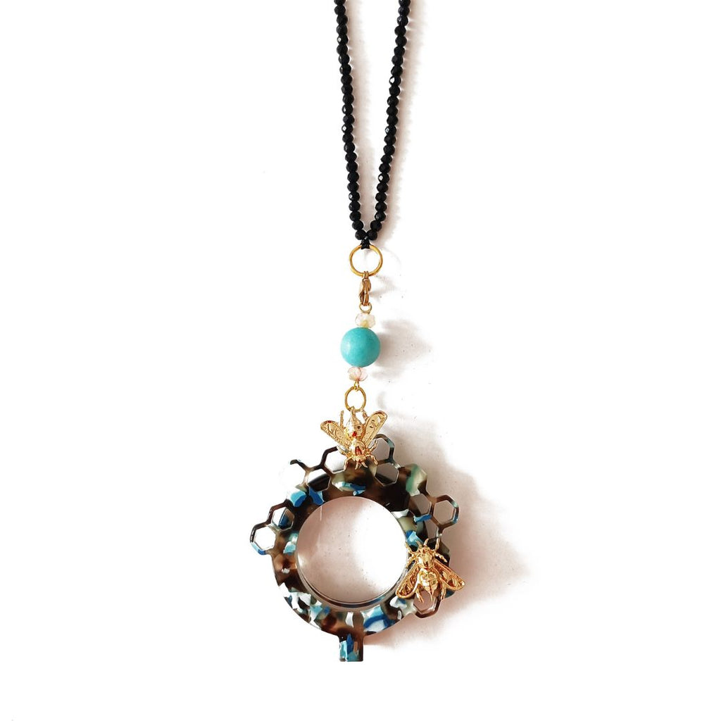COLLAR NEGRO DORADO DE CRISTAL INTERCAMBIABLE