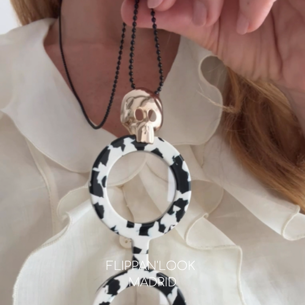 CALAVERA BLANCA Y NEGRA