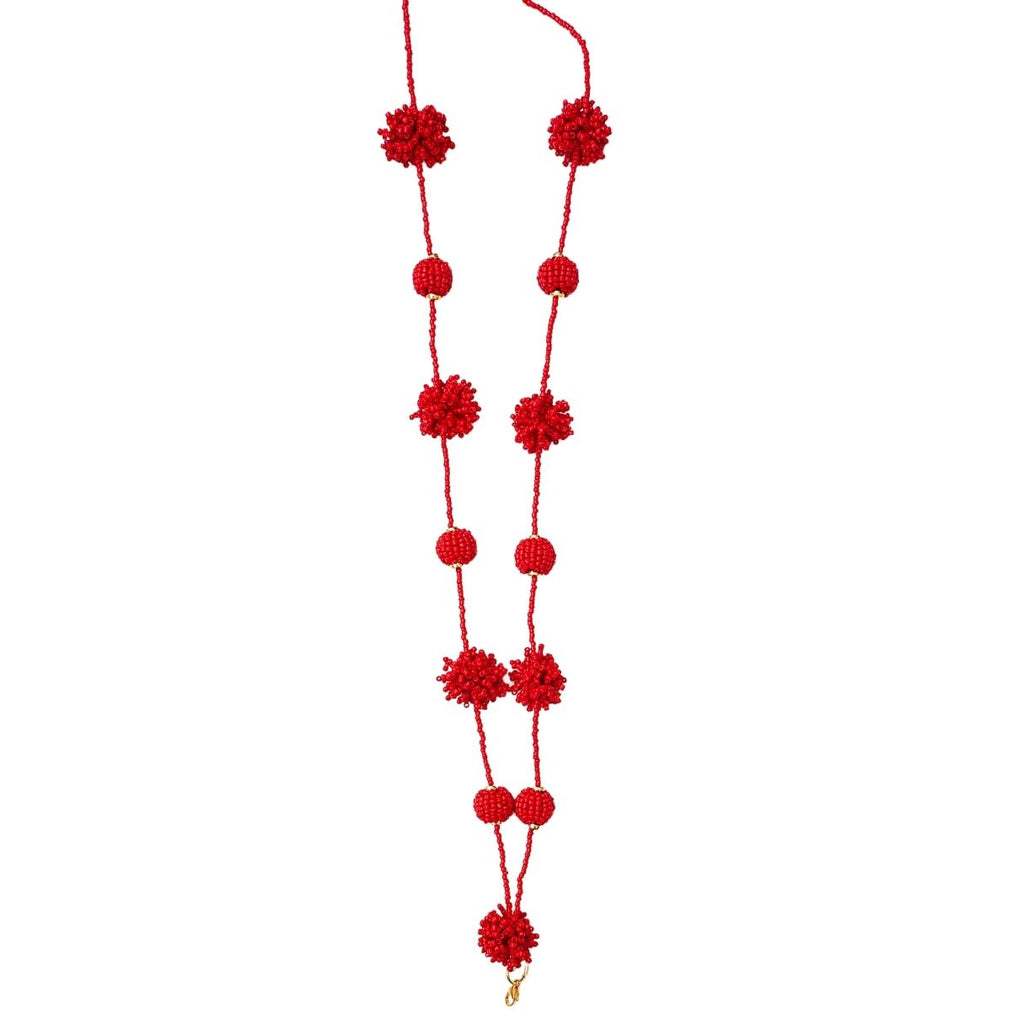COLLAR POMPÓN ROJO GRANDE
