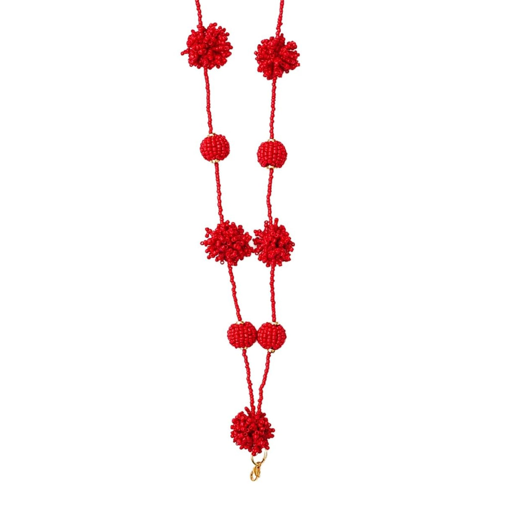COLLAR POMPÓN ROJO GRANDE