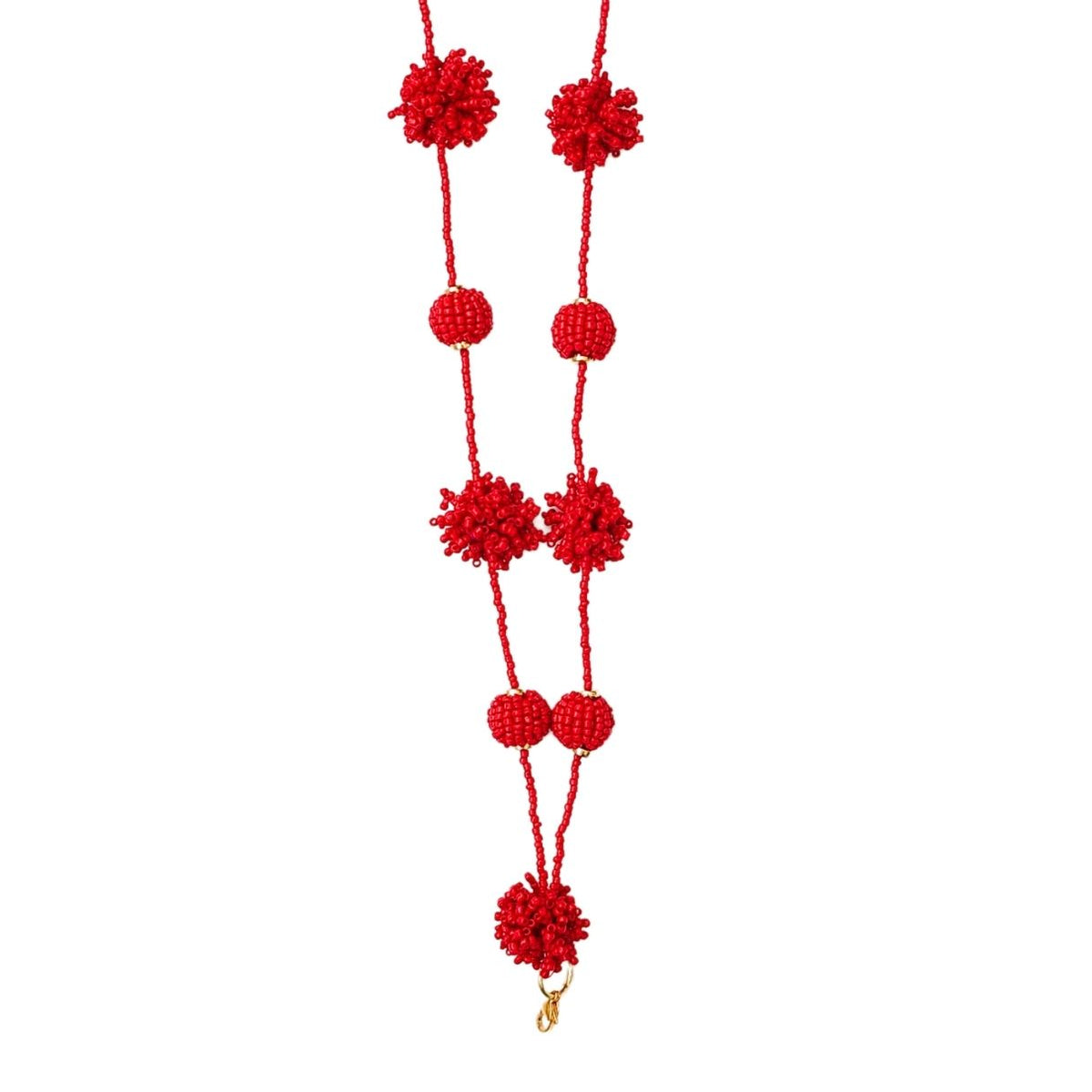 COLLAR POMPÓN ROJO GRANDE