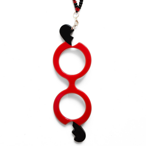 COLGANTE-GAFAS CORAZON PARTÍO NEGRO - EDICIÓN 15 AÑOS