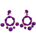 PURPLE GAUGUIN EARRINGS