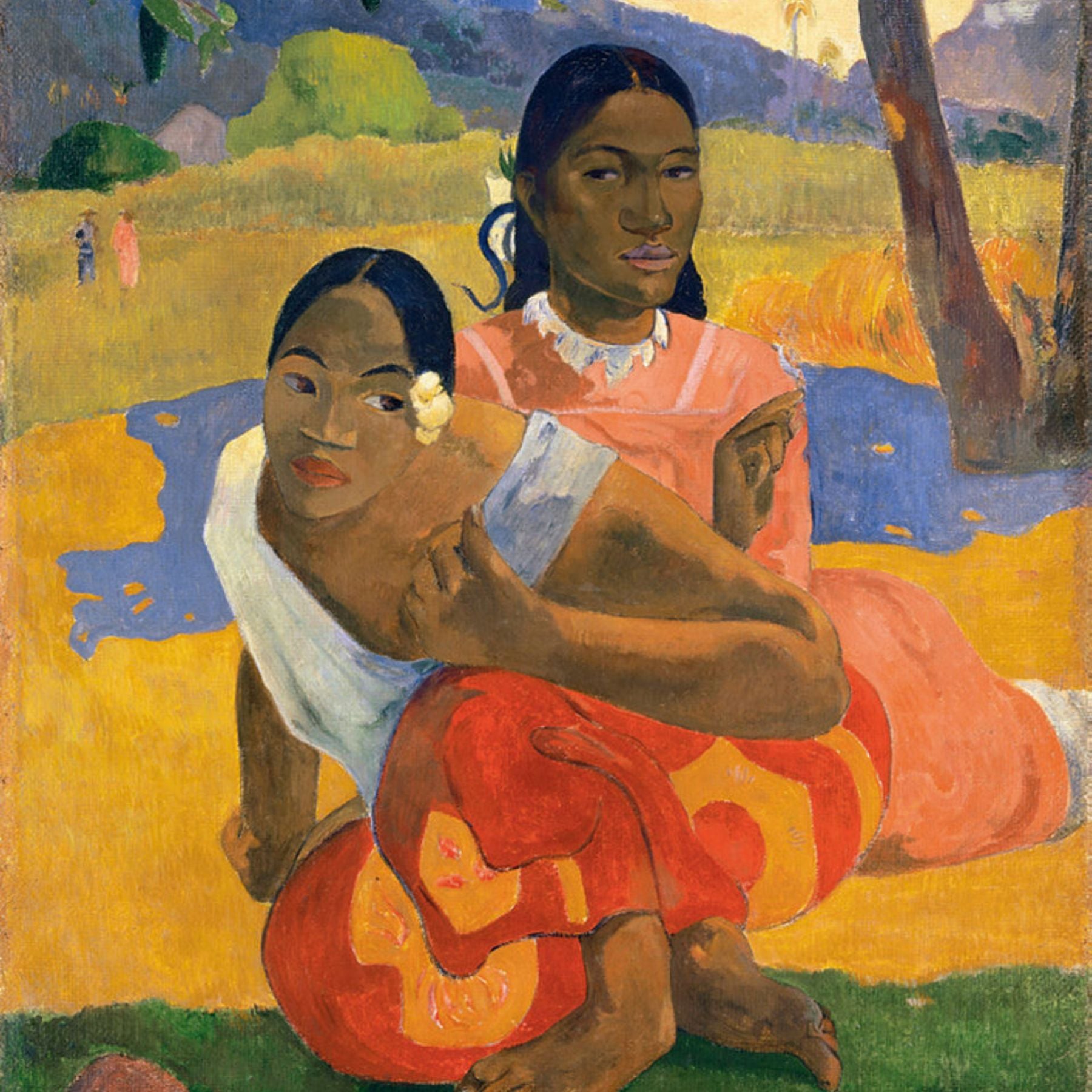 PURPLE GAUGUIN EARRINGS