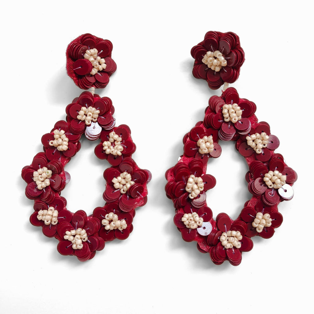 PENDIENTES GOYA BURDEOS