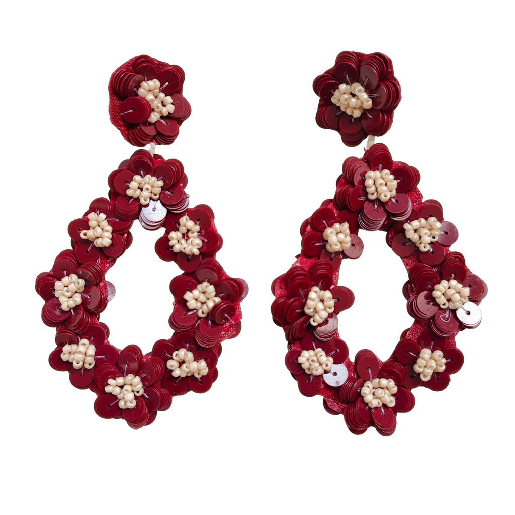 PENDIENTES GOYA BURDEOS
