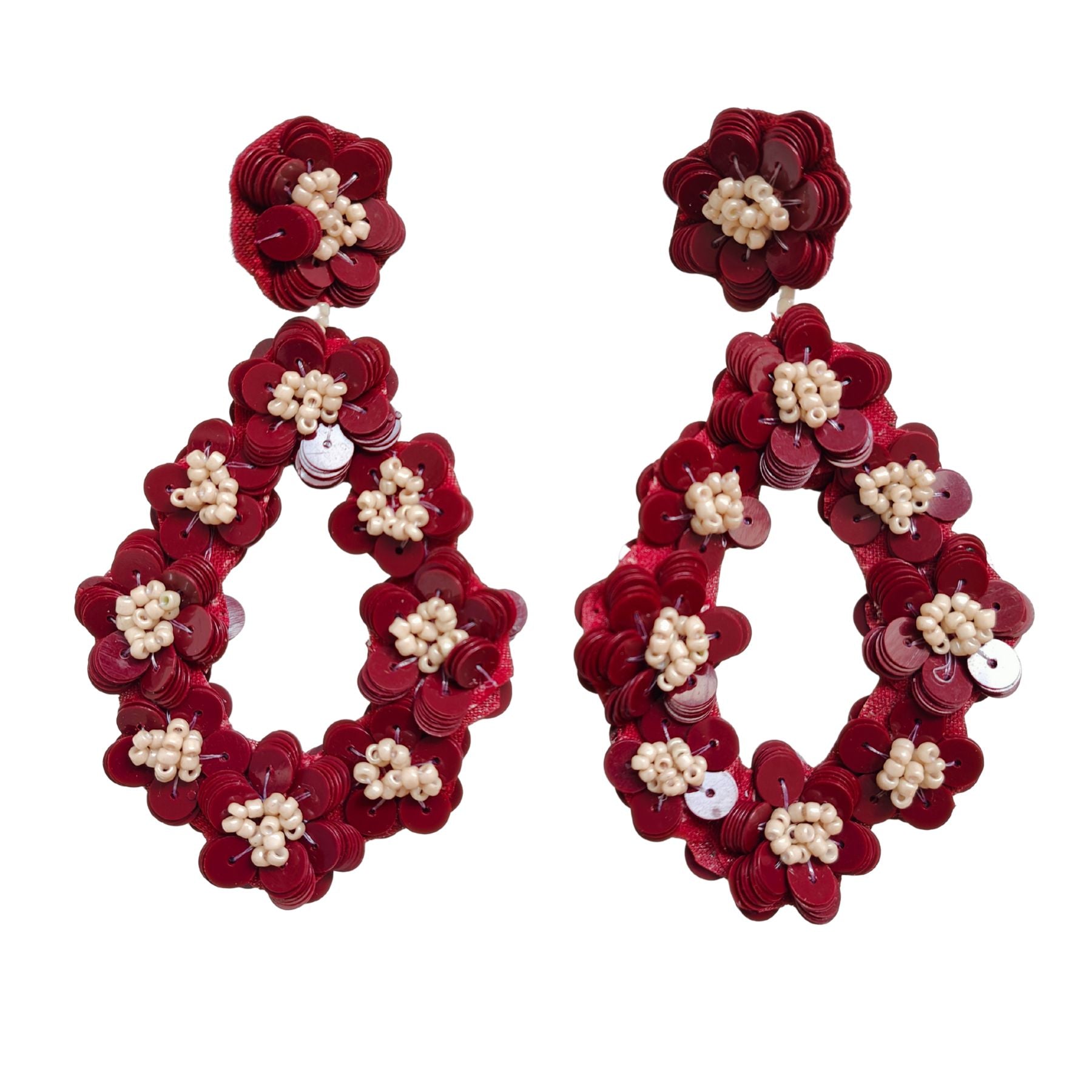 PENDIENTES GOYA BURDEOS