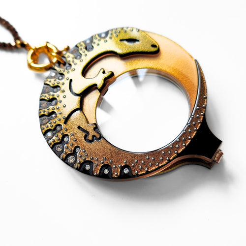 COLGANTE-GAFAS LAGARTO OCELADO ROSA