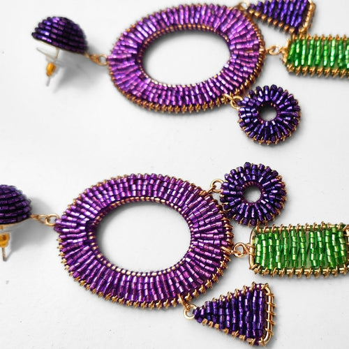 PENDIENTES OH! MORADOS