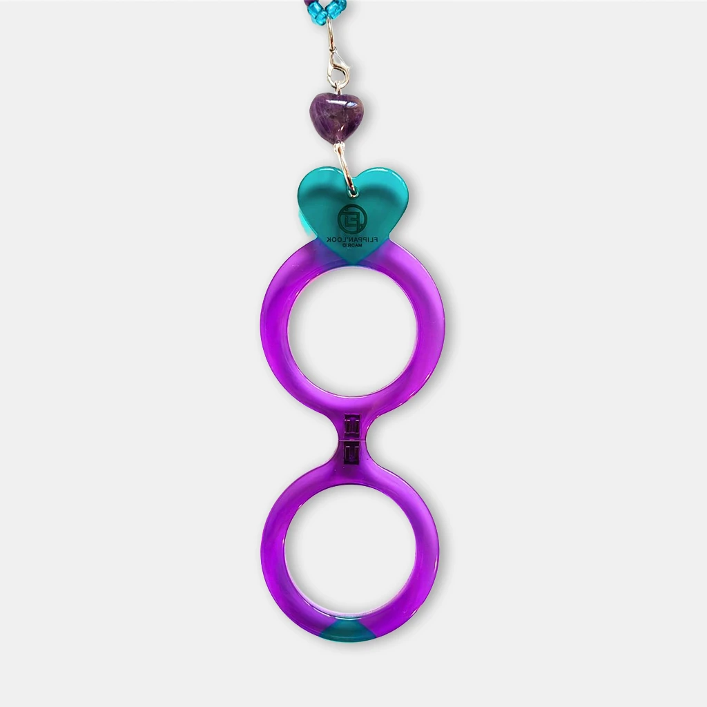 CORAZÓN VIOLETA-VERDE