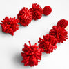 PENDIENTES POMPÓN ROJO