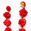 PENDIENTES POMPÓN ROJO